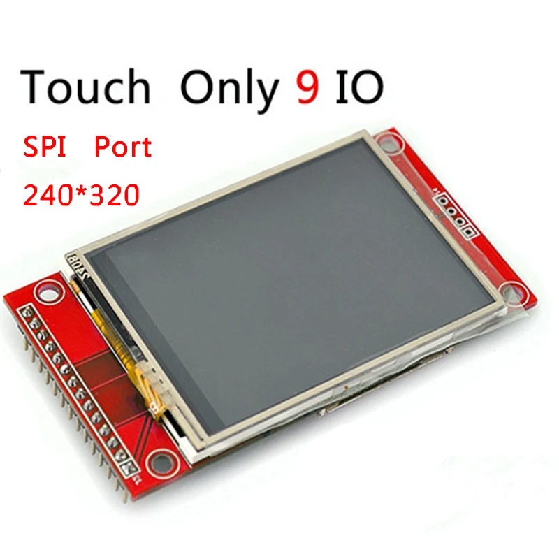 1 шт. модуль последовательного порта 2 4 дюйма 240x320 SPI TFT LCD с сенсорным адаптером 3 В