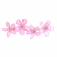 easya elegant rhinestone flower hairpin barrettes pins for women girls 3 colors metal hair clip hairwear ornaments jewelry