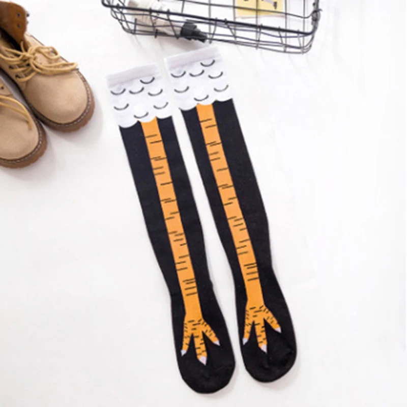 

Stockings cartoon socks, fashion but knee-length socks, chicken foot socks