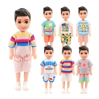 kawaii fashion 4 itemlot kids toys doll clothes dress dad mom baby family outfit accessories for barbie dolls diy birthday gift