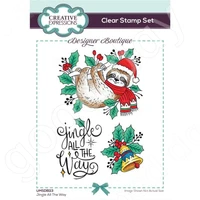 christmas jingle all the way clear stamps scrapbook diary decoration stencil embossing template diy greeting card handmade new
