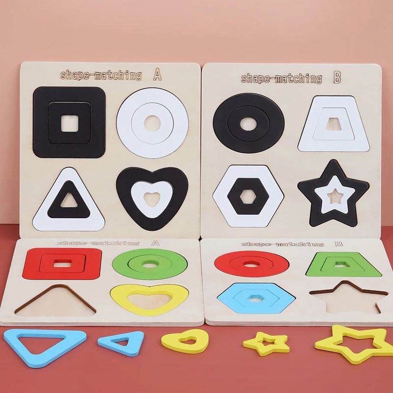 

Early Learning Colors & Shape Recognition Toy Game For Toddler Preschool Kids Montessori Toys Wooden Educational Shape Puzzles