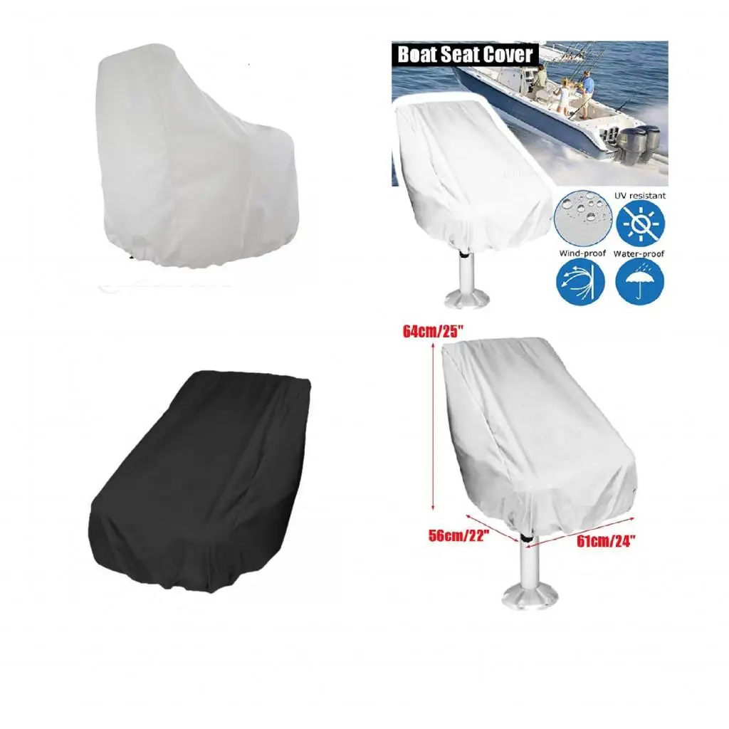 

2x Durable ’s Boat Seat Cover Outdoor Yacht Foldable Waterproof Heavy-Duty Weather Resistant Ship Cover