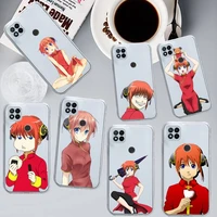 kagura gintama anime phone case transparent for xiaomi redmi note x f poco 10 11 9 7 8 3 i t s pro cover shell coque