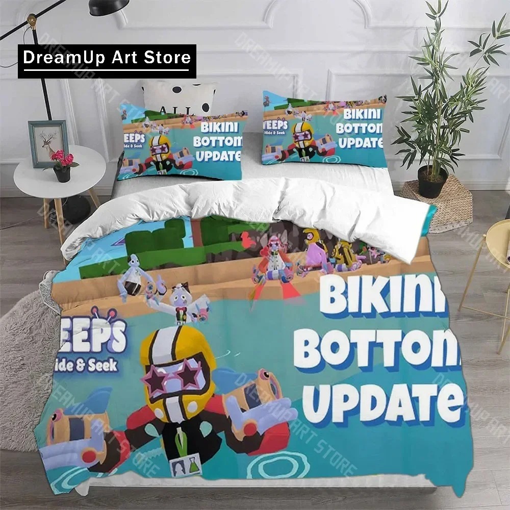 Фото 3D-принт Game Yeeps: Hide and Seek Комплекты постельного белья изысканный комплект постельного белья пододеяльник комплект одеял для кровати роскошный подарок на день рождения №3