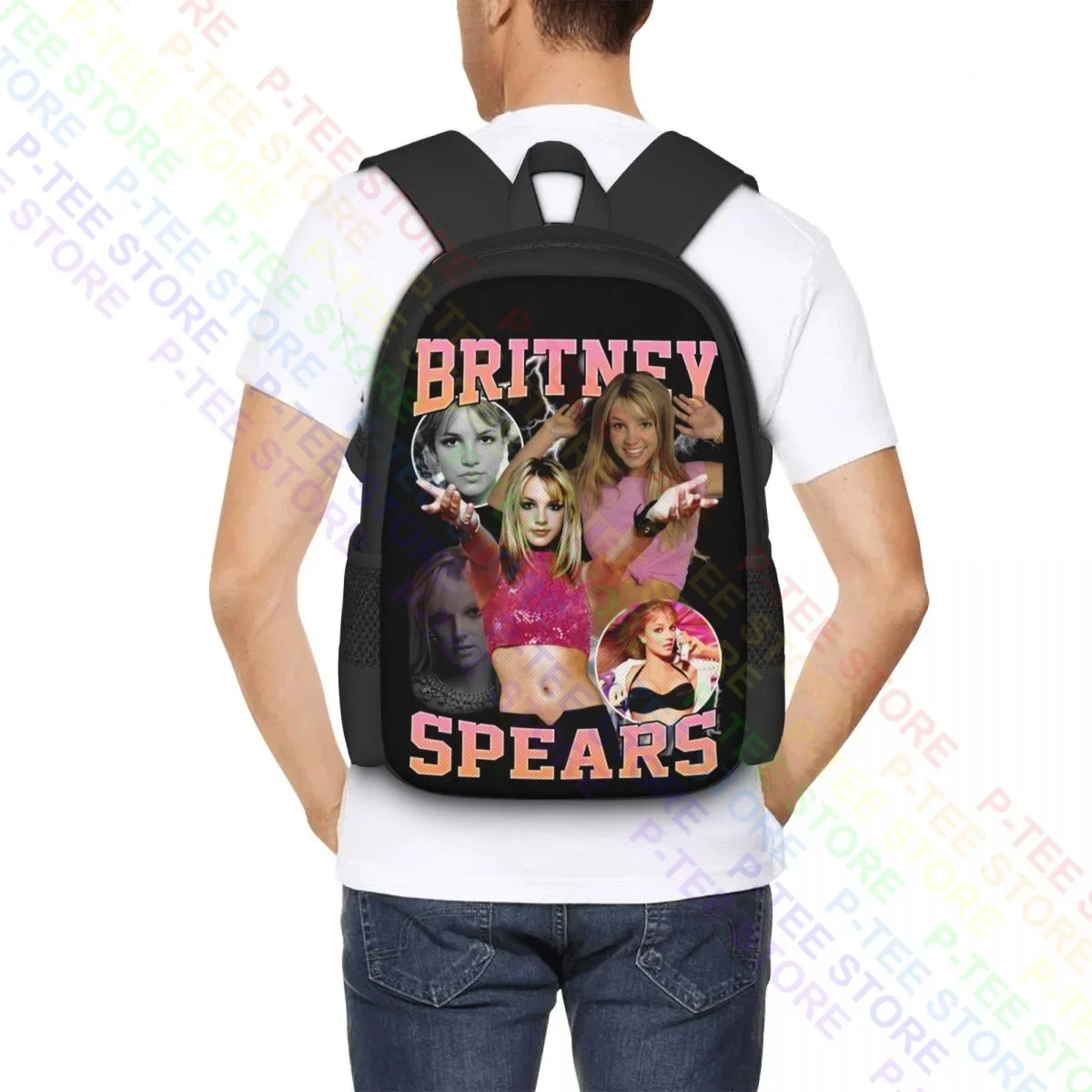 Бритни Спирс Упс Я проводит Рюкзак Большой вместимости с художественным принтом