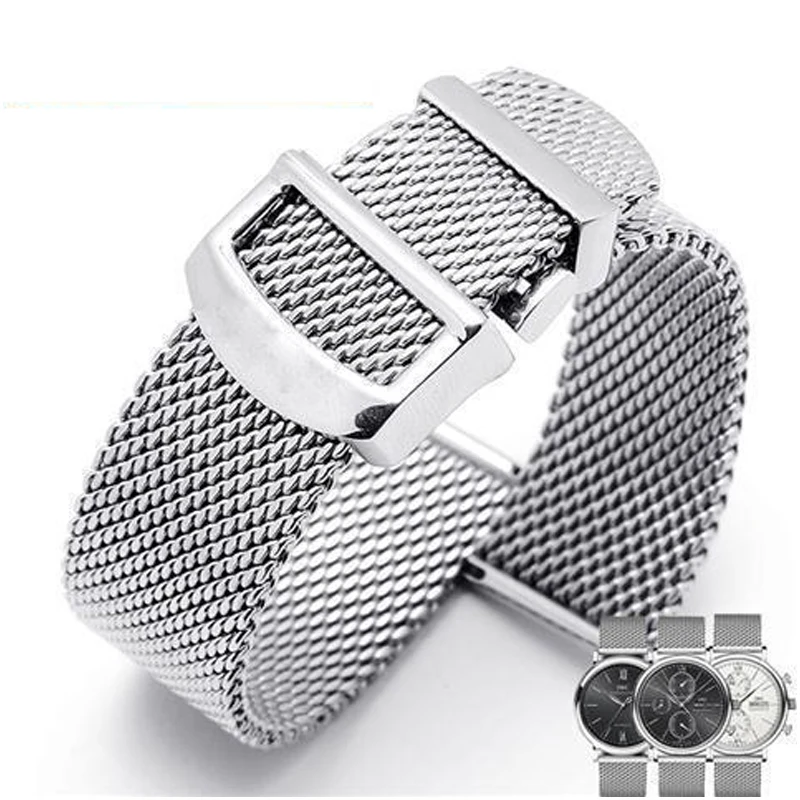 

Мужской браслет из нержавеющей стали, для IWC моделей W391012, 20 мм 22 мм