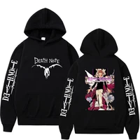 harajuku anime death note hoodies streetwear men women sweatshirts oversized hip hop hooded pullover clothing fleece hoodie tops