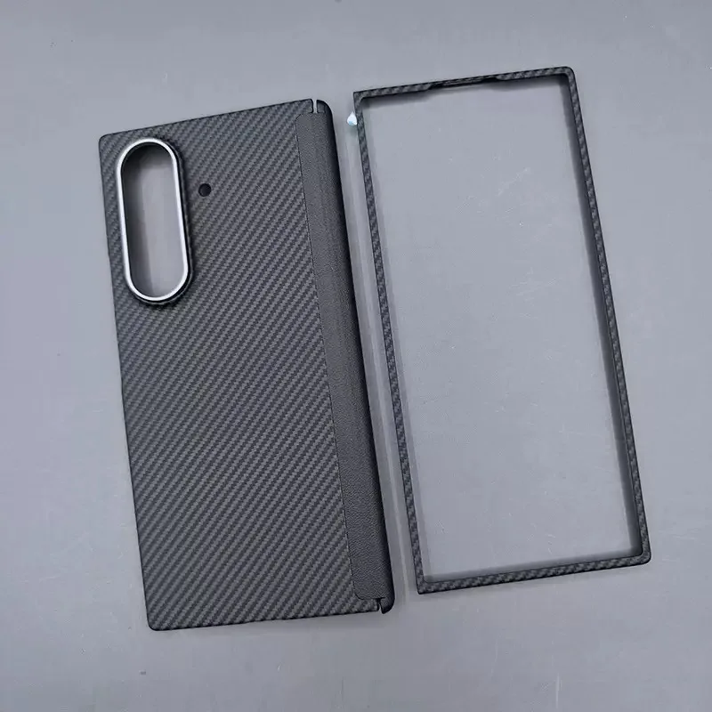 Фото Для Samsung Galaxy Z Fold 7, магнитный чехол из углеродного волокна, вращающийся вал, 600D, арамидное волокно, Z Fold7, магнитный чехол, чехол Magsafe №2
