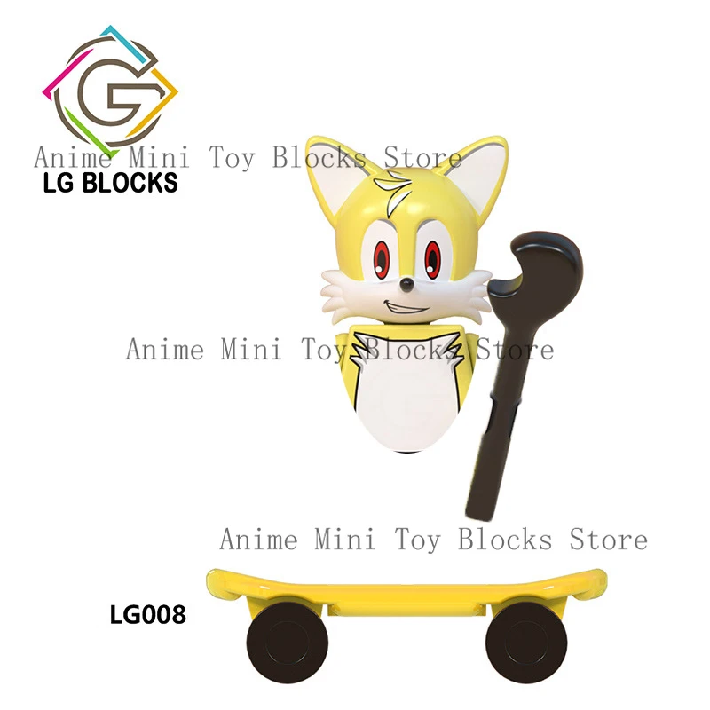 LG1001 Sonic Anime Building Blocks Amy Rose Ray Storm Shadow Mini Action Educational Toy Figures Assemble Kid Birthday Gift images - 6