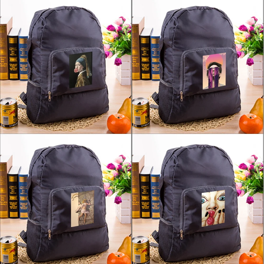 

Outdoor UltraLight Hiking Backpack Cycling Travel Sport Funny Print Portable Foldable Camping Equipment Leisure Tactical Bags