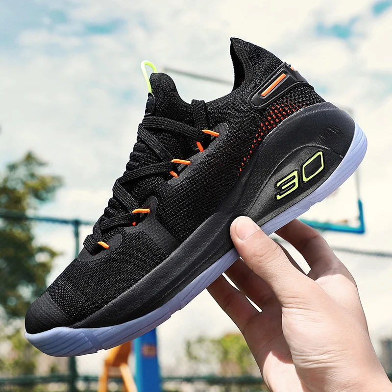 Men's basketball sneakers summer outdoor breathable mesh basketball training shoes wear-resistant non-slip men's shoes