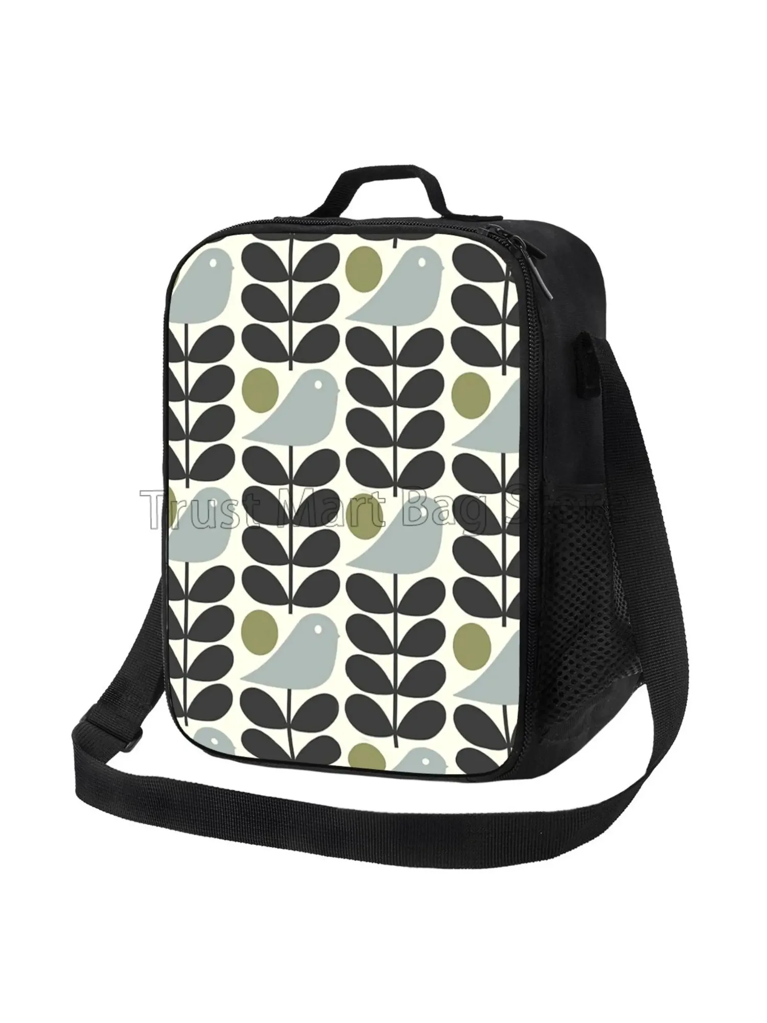 Розово-белый мраморный блестящий ланч-бокс с изоляционной подкладкой из