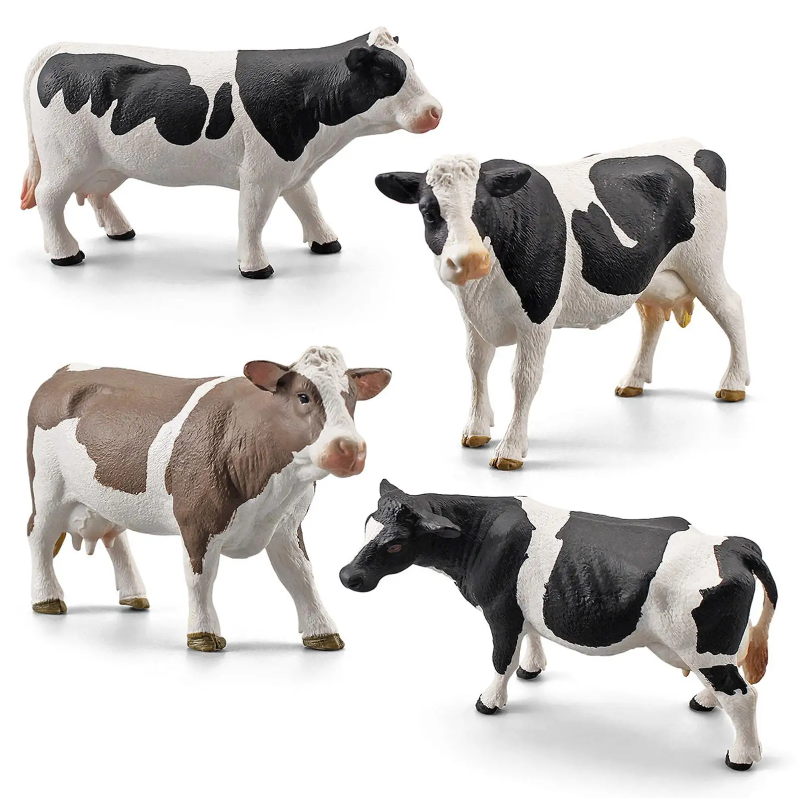

Painted Cow Figurine Ornaments Mini Collectibles Gift Model Cupcake Topper