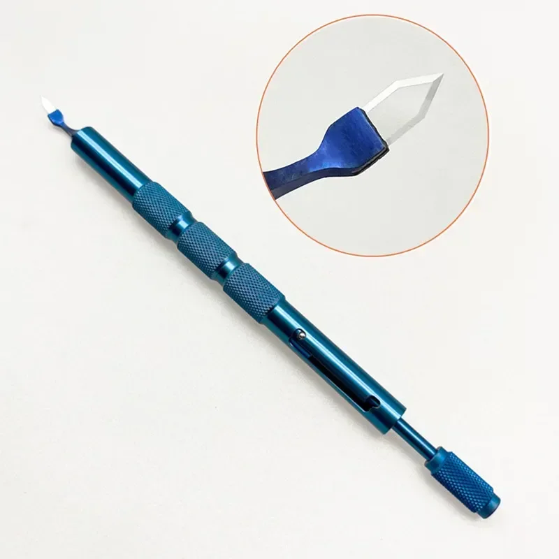 Флюоресцентный хирургический инструмент с сапфировым лезвием и рукояткой