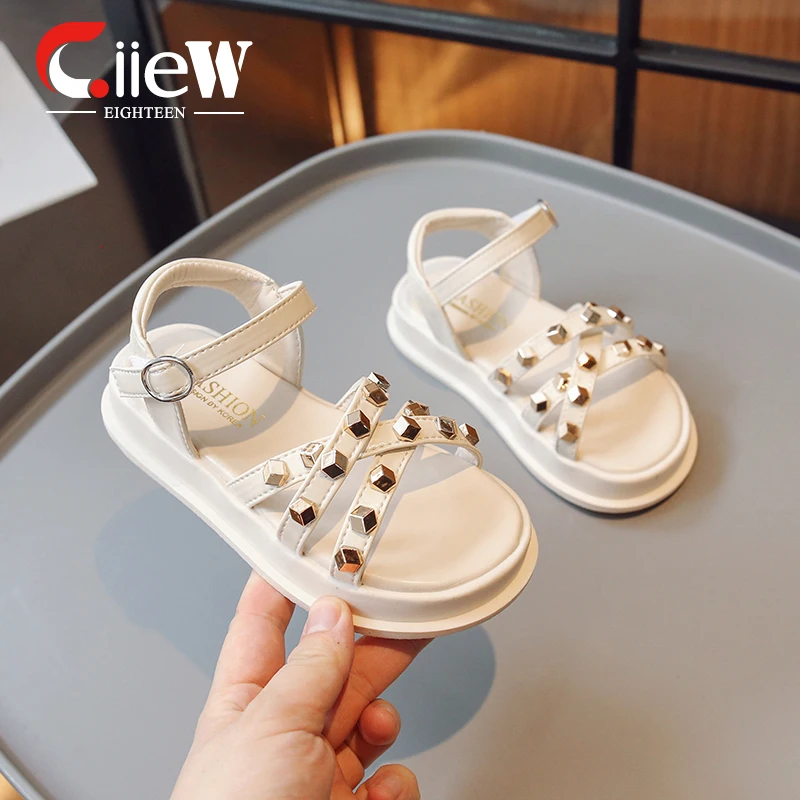 

Детские сандалии для девочек, красивые дышащие босоножки с разноцветными блестками, плоская подошва, Размеры 26-36