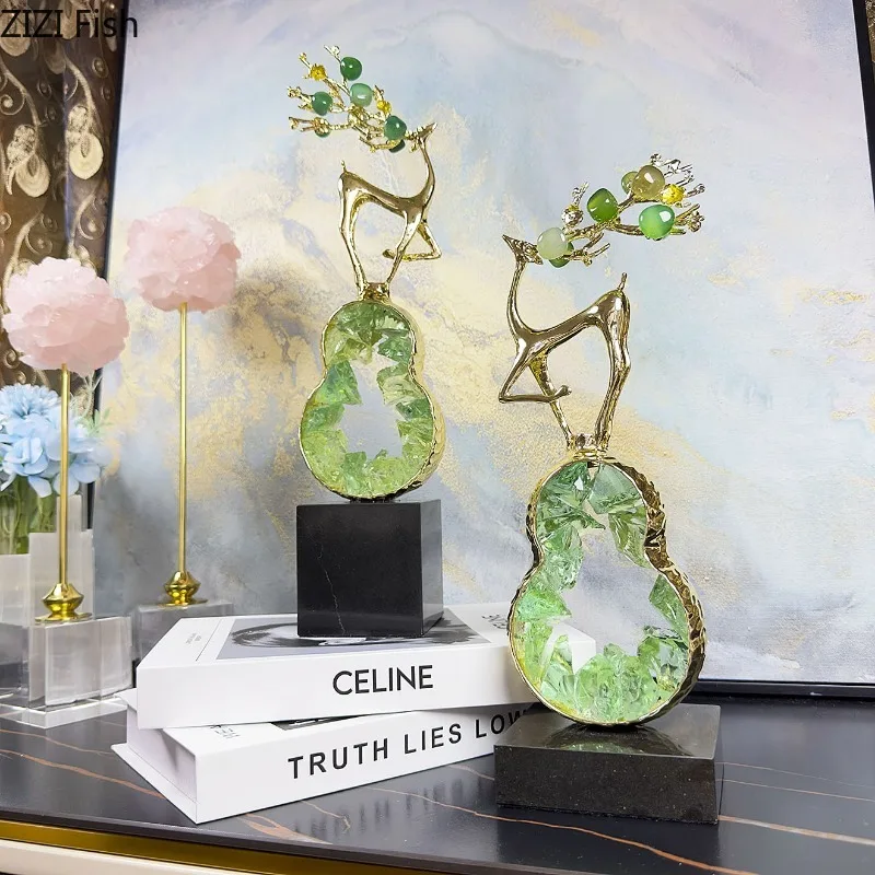 Металлическая хрустальная скульптура тыквы художественные украшения мраморная