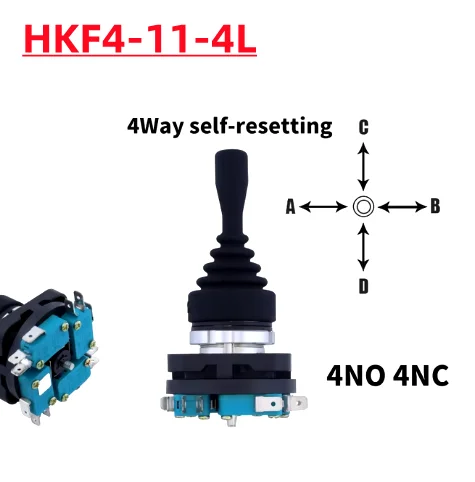 

30 мм главные моноблокирующие джойстики, 2-сторонние, 4-позиционные, самоблокирующиеся, сброса с фиксацией, мгновенный тумблер, перекрестные кулисные переключатели HKF4-11-4L