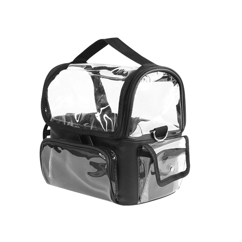 

PVC Makeup Bag Travel Waterproof Cosmetic with Adjustable Dividers Storage Tote Organizer for Salon Accessories
