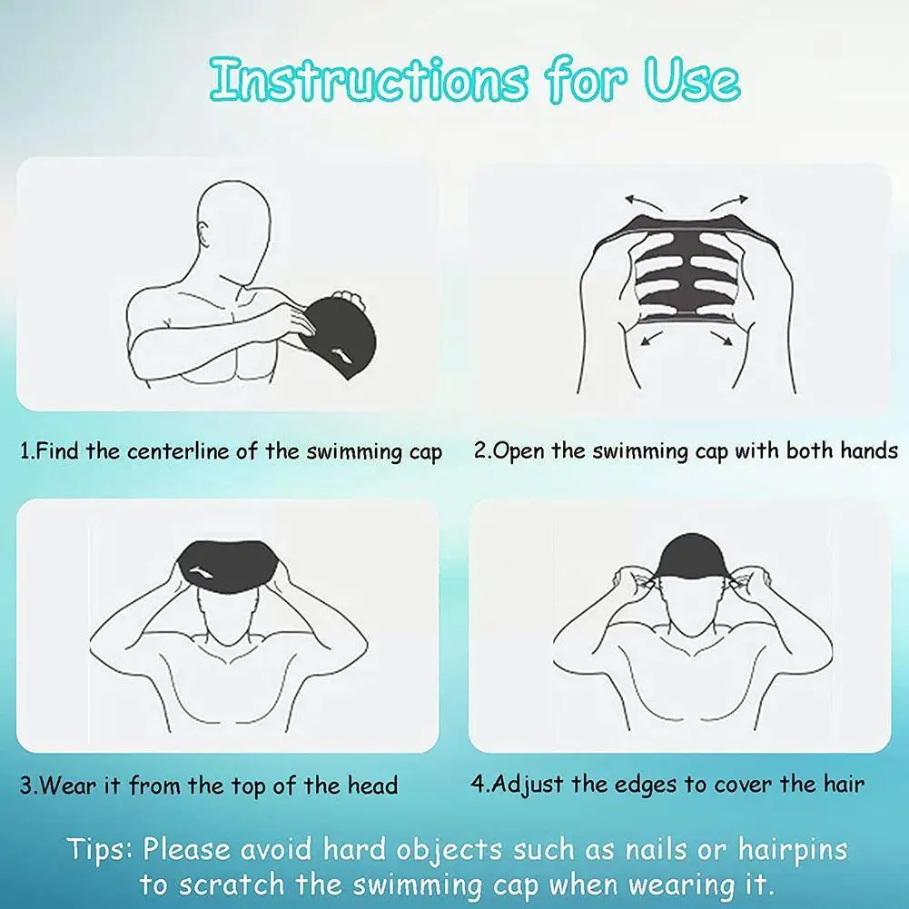 Детская шапка для плавания бассейна с защитой ушей эластичная тканевая цветная