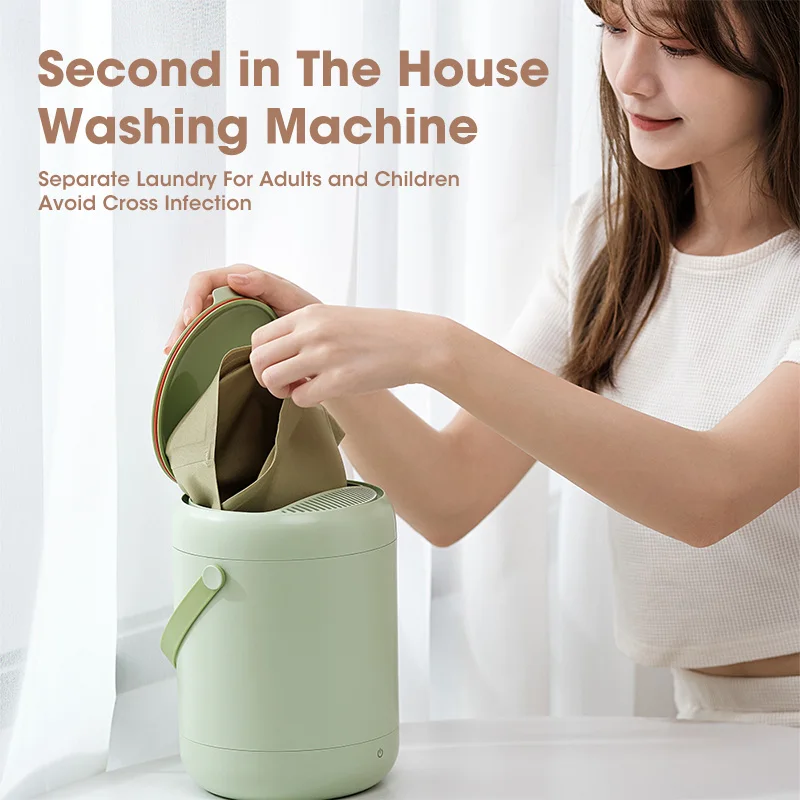 Mini Washing Machine 2.8L 12W Portable Washing Machine For Washing Socks Underwear Blu-ray Antibacterial Washing Machine Bucket