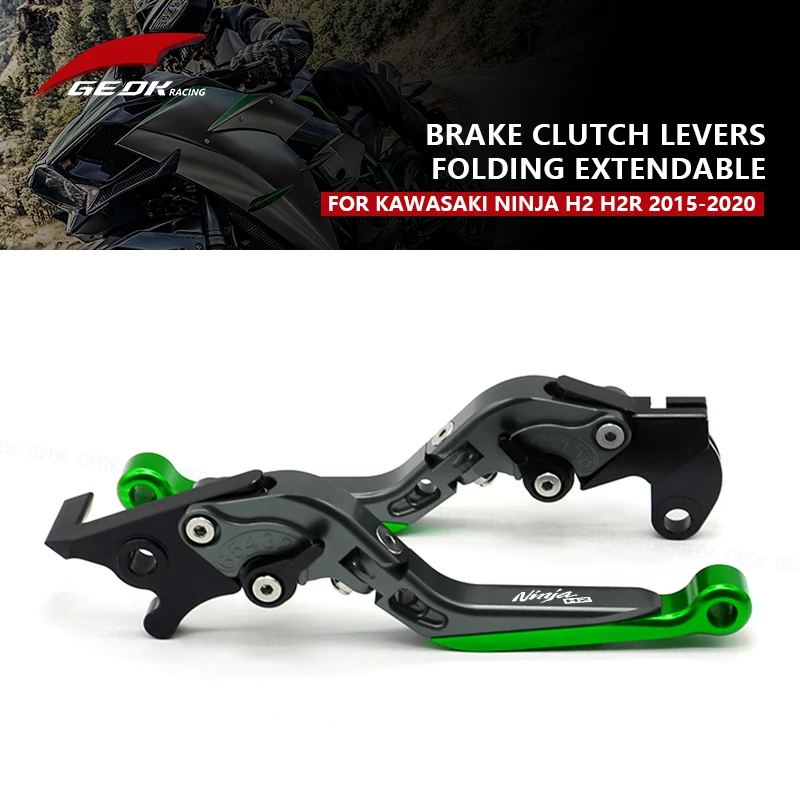

Brake Clutch Lever Folding Extendable Adjustable For Kawasaki Ninja H2 H2R Motorcycle CNC Aluminum 27 Colors Custom Parts
