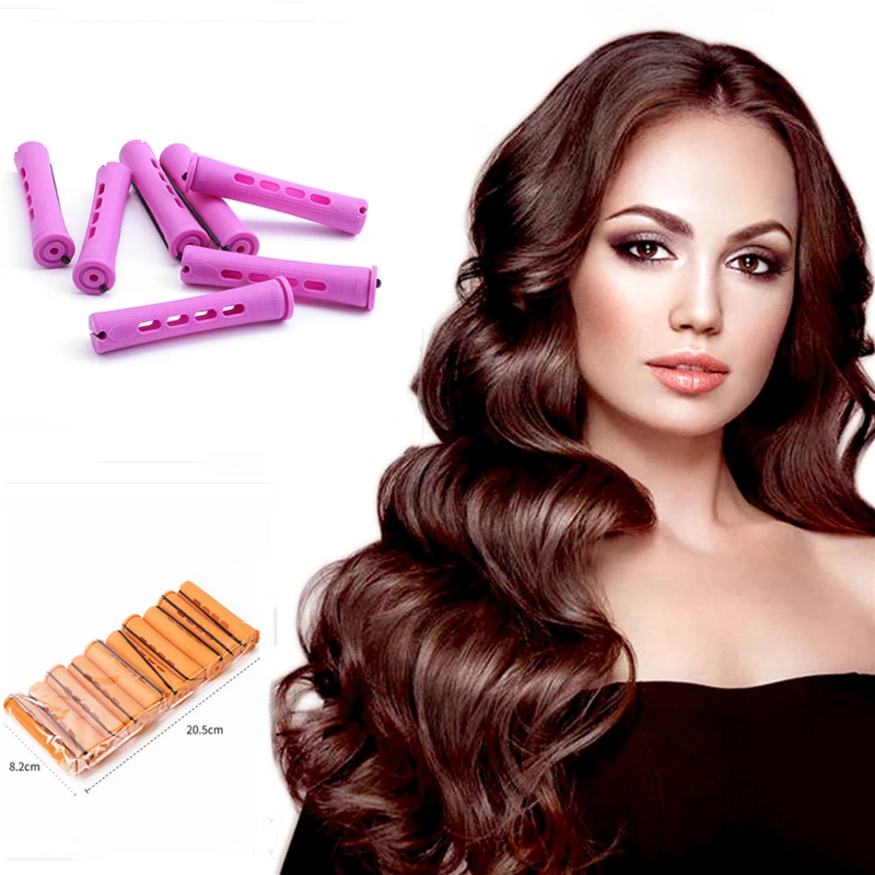

10 шт., плойки для завивки волос, без тепла