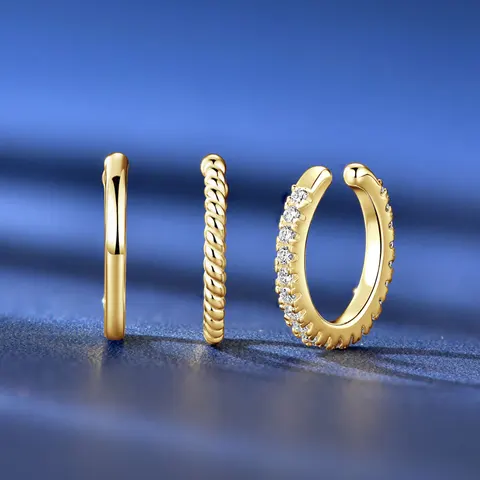 Серьги-клипсы IOGOU из серебра 925 с муассанитом