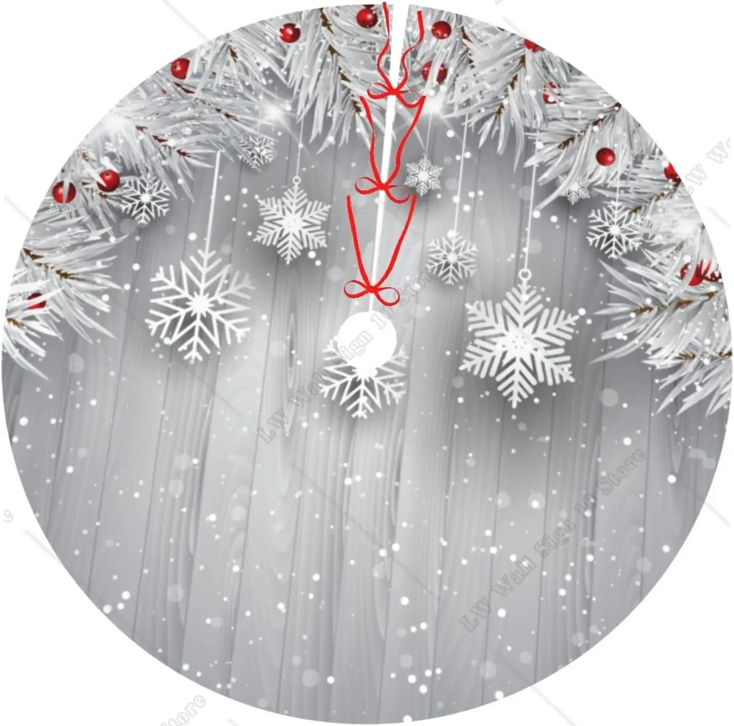 Белый Рождественский шар елочный лист снежинка елочная юбка юбки коврик