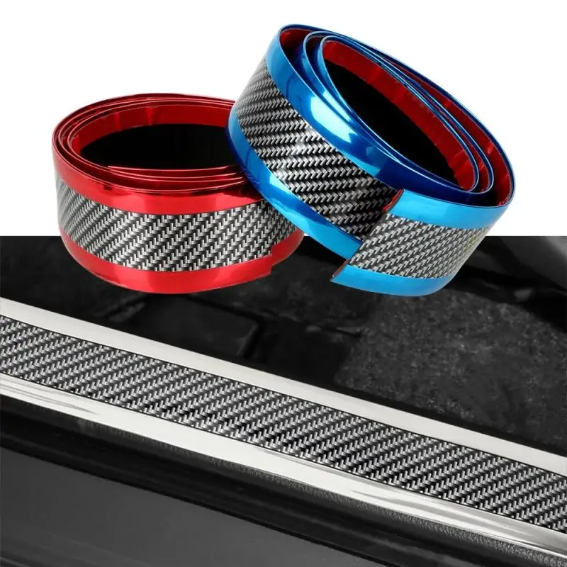 

Universal Carbon Fiber Car Sticker DIY Paste Protector Strip Auto Door Sill Side Anti-collision Anti Scratch Tape Waterproof Fil