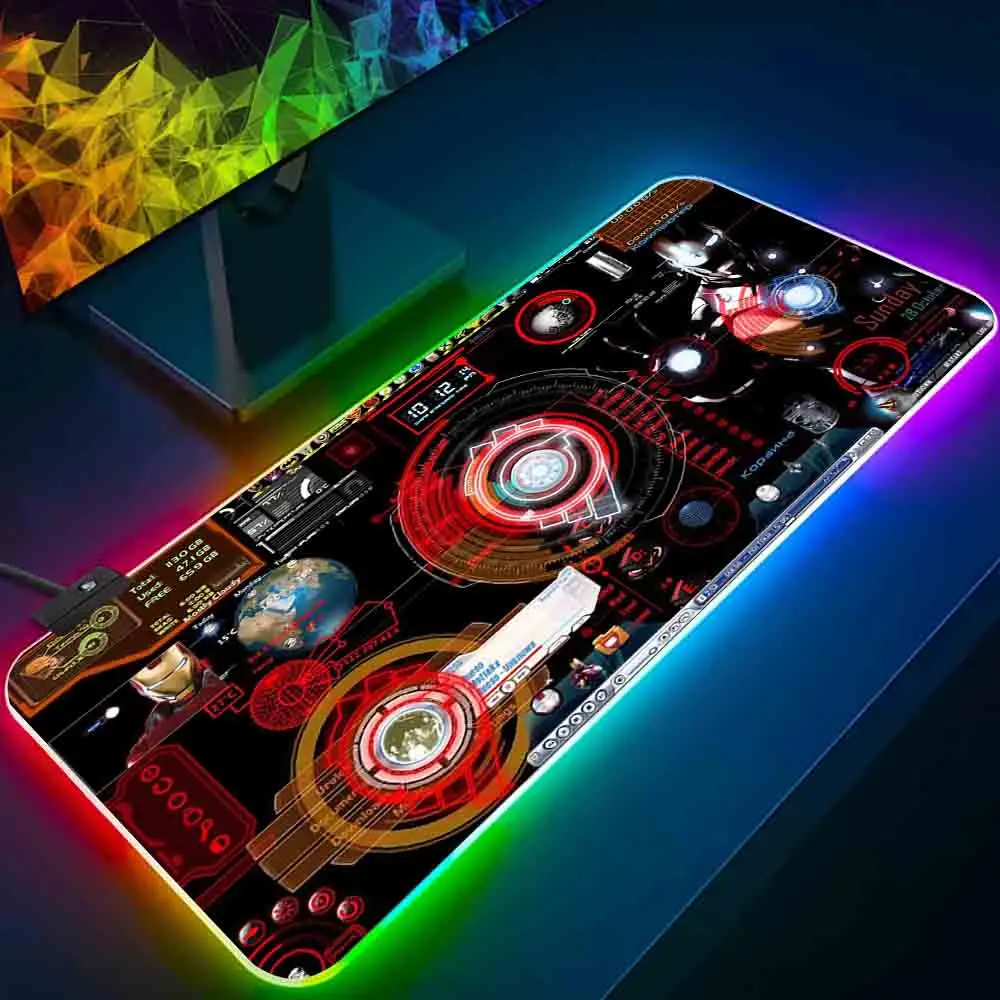 Коврик для мыши и клавиатуры с подсветкой из резины со светодиодной |