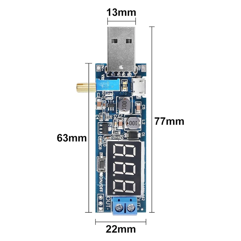 Комплект USB-преобразователей 3 5-12 В до 1 2-24 6 шт.