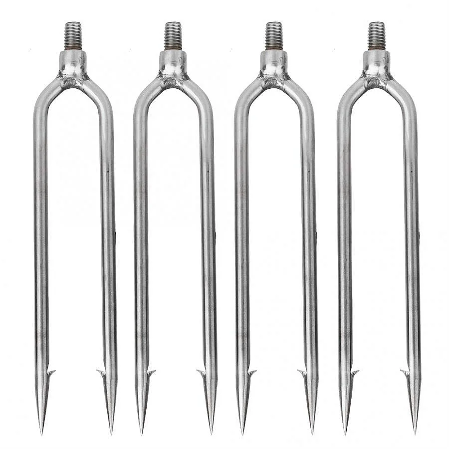 

Fishing Spear 4 Pcs Fishing Spear Harpoon Harpoon Stainless Steel Fishing Gig Hook Barb Outdoor Angling Tackle For Frog Salmon