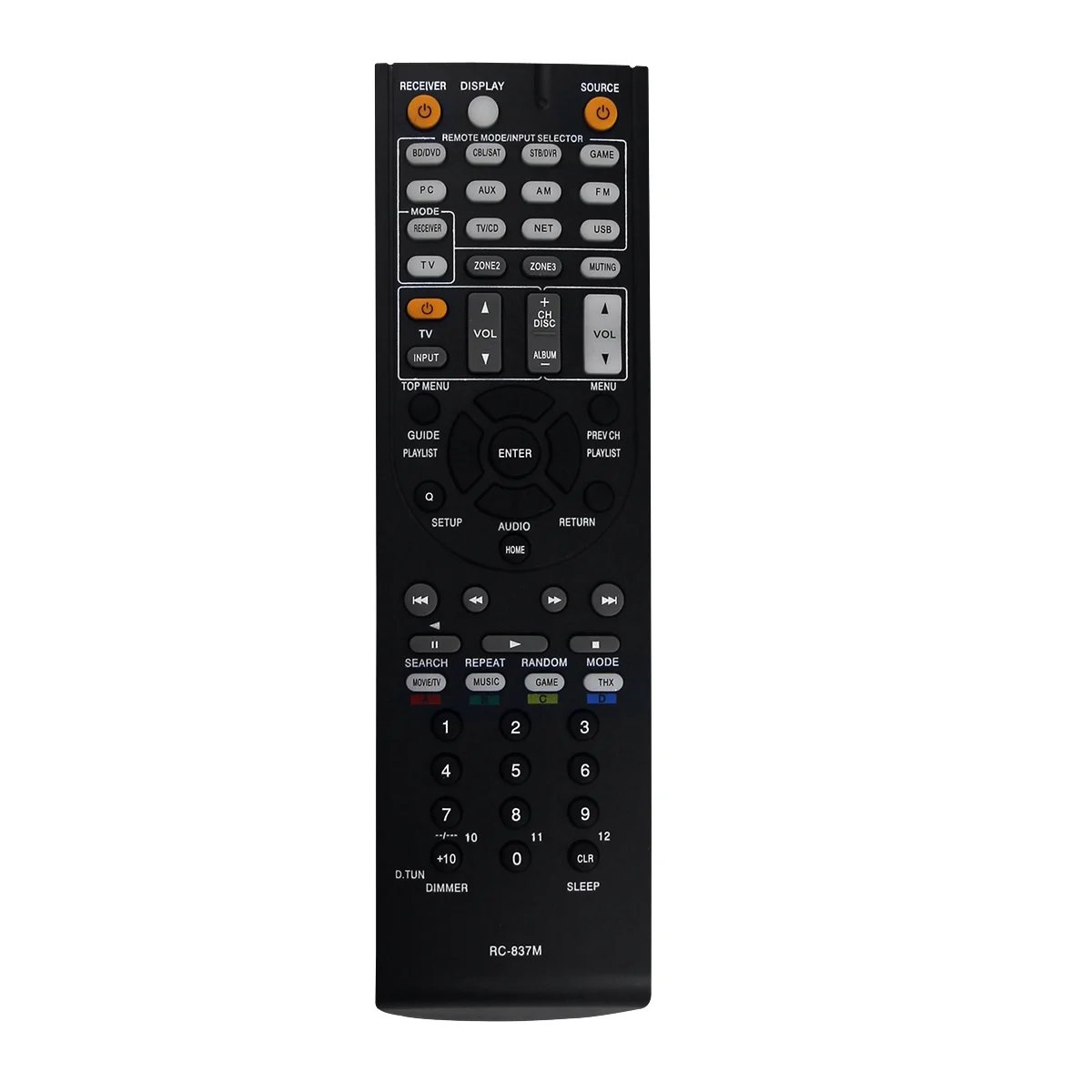 RC837M заменяет пульт дистанционного управления для Onkyo AV ресивер TX-NR616 TXNR616