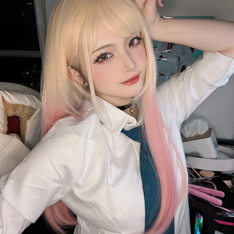 Женский парик для косплея «Моя одежда», «Моя любимая героина», «Китагава Марин», высококачественный парик Mixtz с длинными прямыми волосами, реквизит для женщин, девушек, подружек