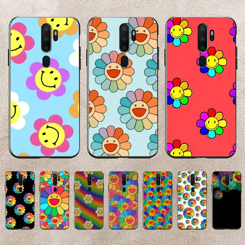 

Smiley Face Sunflower Phone Case For Redmi 9A 8A 6A Note 9 8 10 11S 8T Pro Max 9 K20 K30 K40 Pro PocoF3 Note11 5G Case