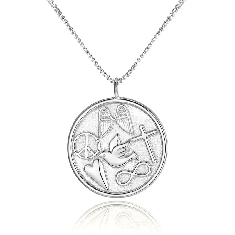 Женское Ожерелье TONGZHE из серебра 925 пробы с подвеской в виде букв звезды Луны