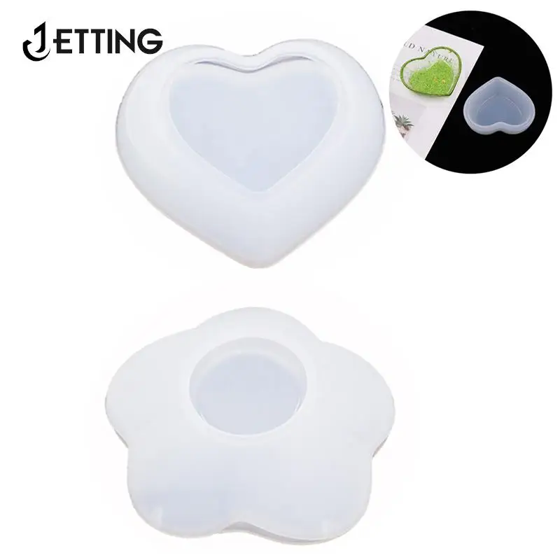 

Heart Shaped Flower Shaped Plate Storage Dish Silicone Molds For Handmade Cement Concrete Plaster Flower Tray Mould Home Decor