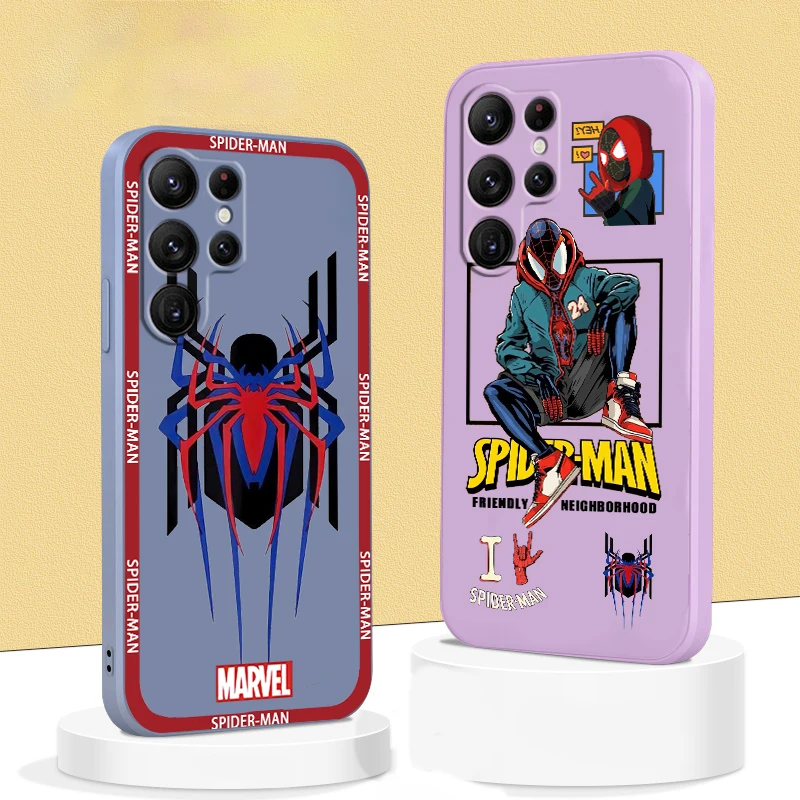

Liquid Rope Marvel Spiderman Avengers Art Phone Case For Samsung Galaxy S22 S21 S20 FE S10 Note 20 10 Plus Lite Ultra 5G Funda