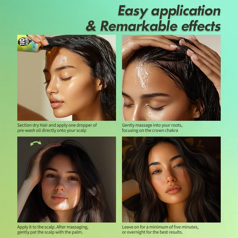 Ayurveda Neem Growth Oil Натуральные травяные сыворотки против выпадения волос Индия Масло