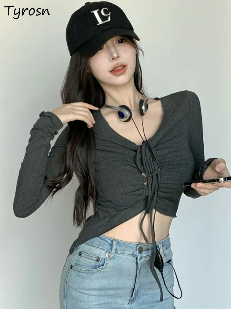 Футболки женские однотонные модные простые универсальные тонкие на каждый день