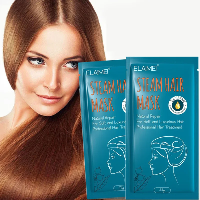 Steam Hair Mask Repair Nourish Improve Frizz Split Ends Hair Loss Oil Control Soft Anti-Dandruff Hair Care 35g*2PCS