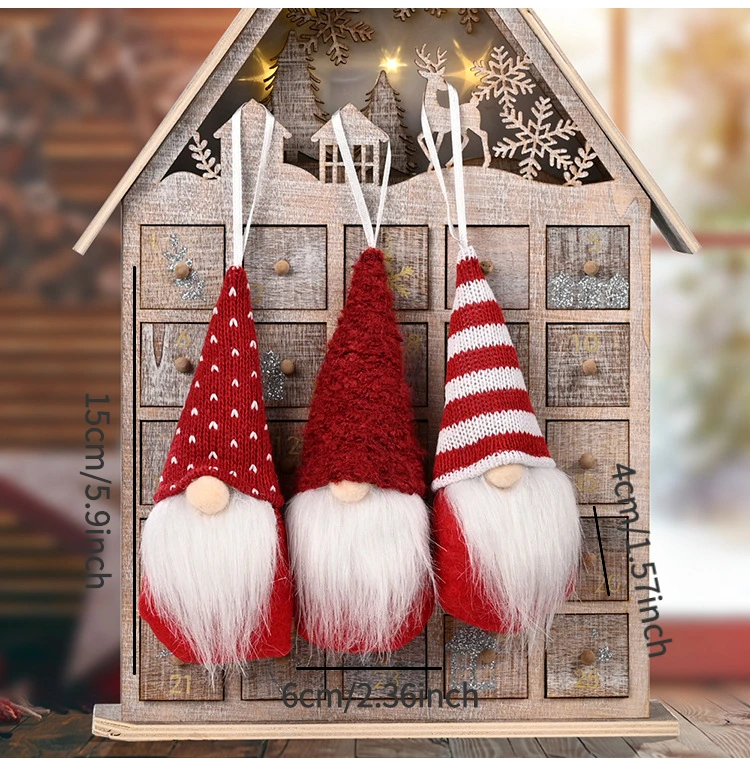 

Рождественский мини-гном, набор из 3 штук