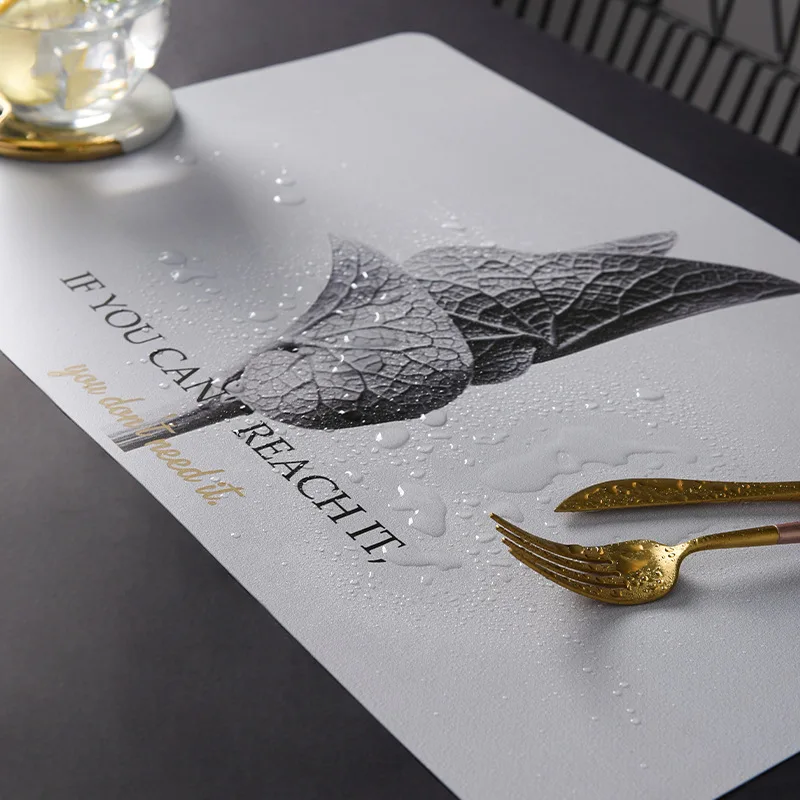 

Ins Western Food Pad Household Kitchen Oil Proof and Waterproof Creative Desktop Heat-resistant Mats Pads Accessories Table Bar