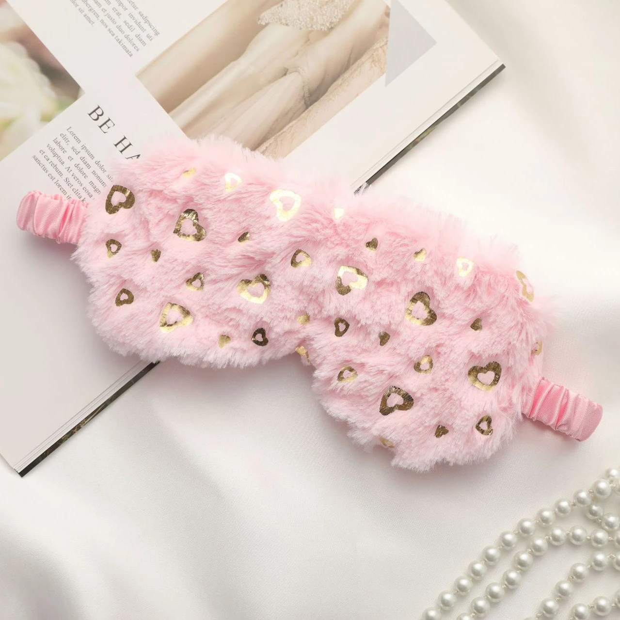 

Маска для сна мягкая плюшевая для мужчин и женщин, повязка на глаза для сна с затемнением, для сна, путешествий, отдыха и здоровья