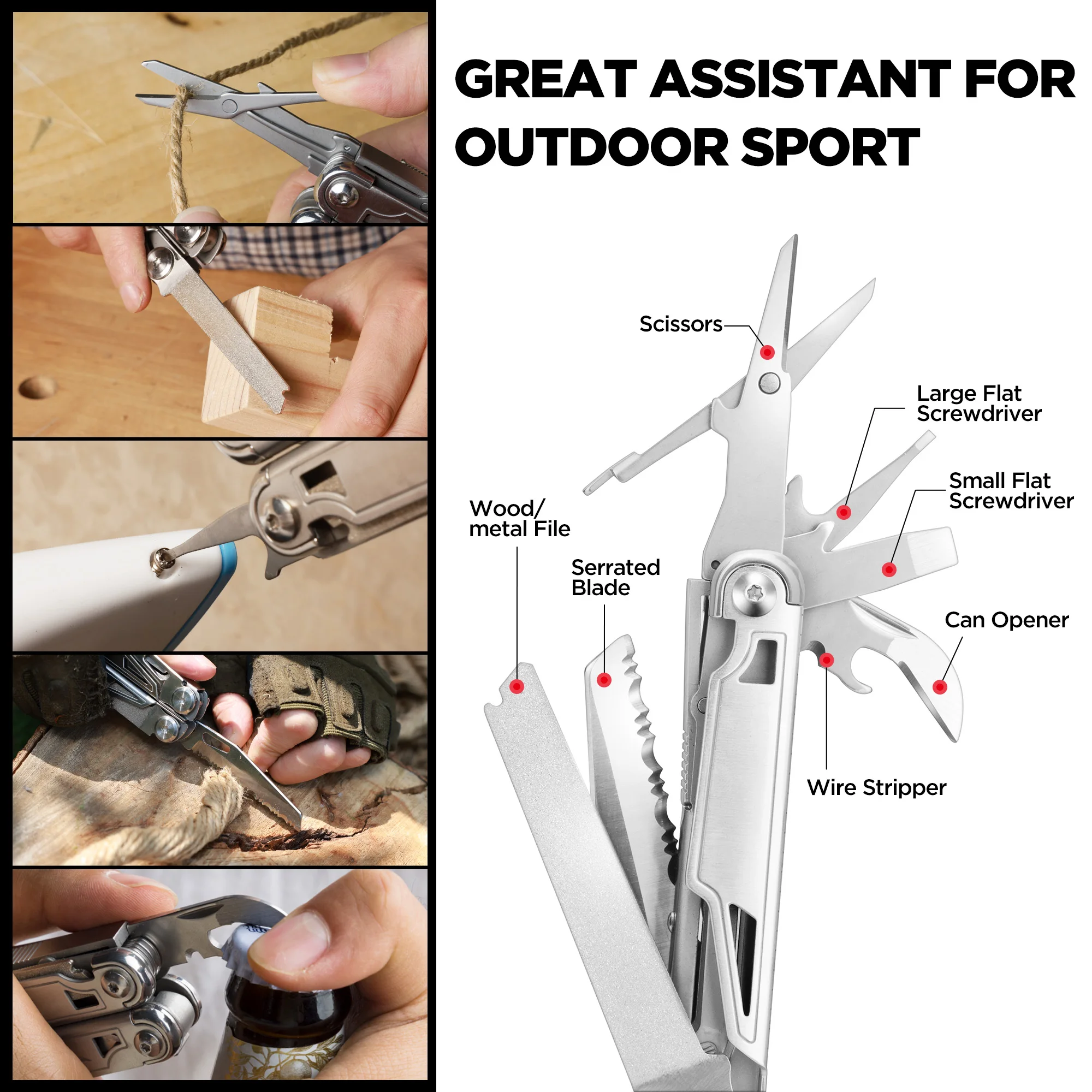 Швейцарские технологии 16 в 1 многофункциональные плоскогубцы для зачистки