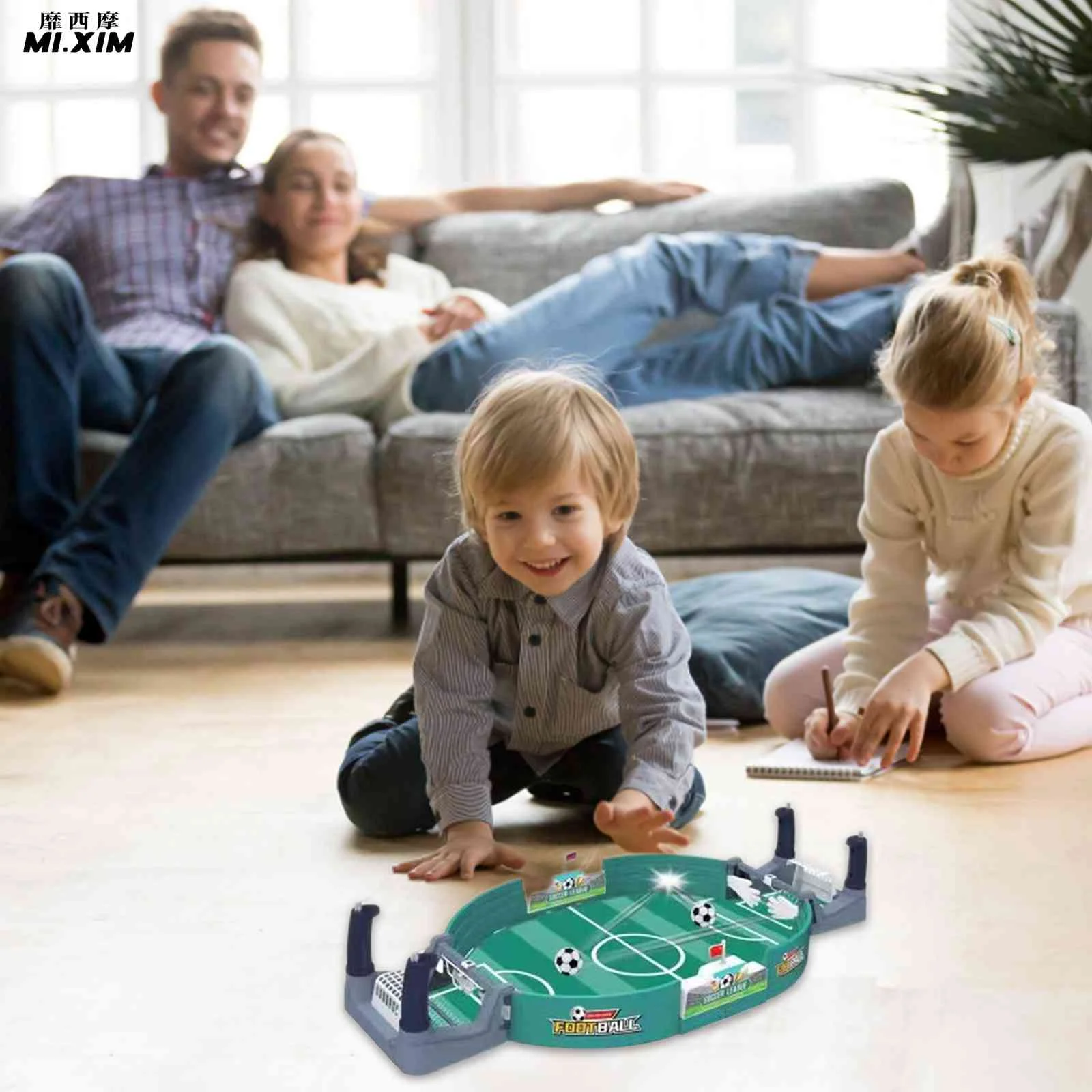 

Football Battle Table with 2/4/7 Footballs Two-player Battle Soccer Table Mini Soccer Arcade Games for Kids Adults