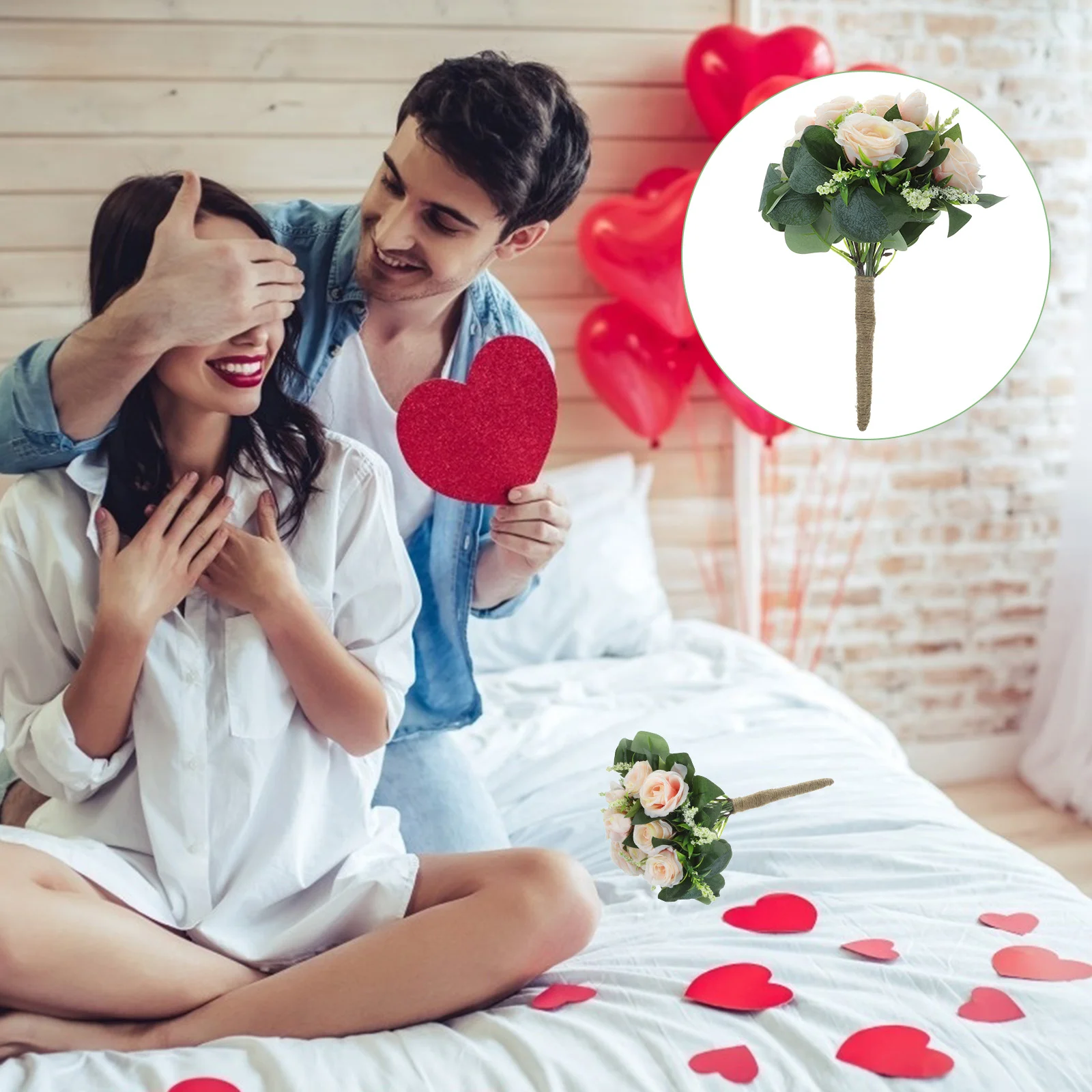 

Wedding Bouquet Bridal Bouquet Bridesmaid Bouquet DIY Artificial Flower Bouquet for Bride