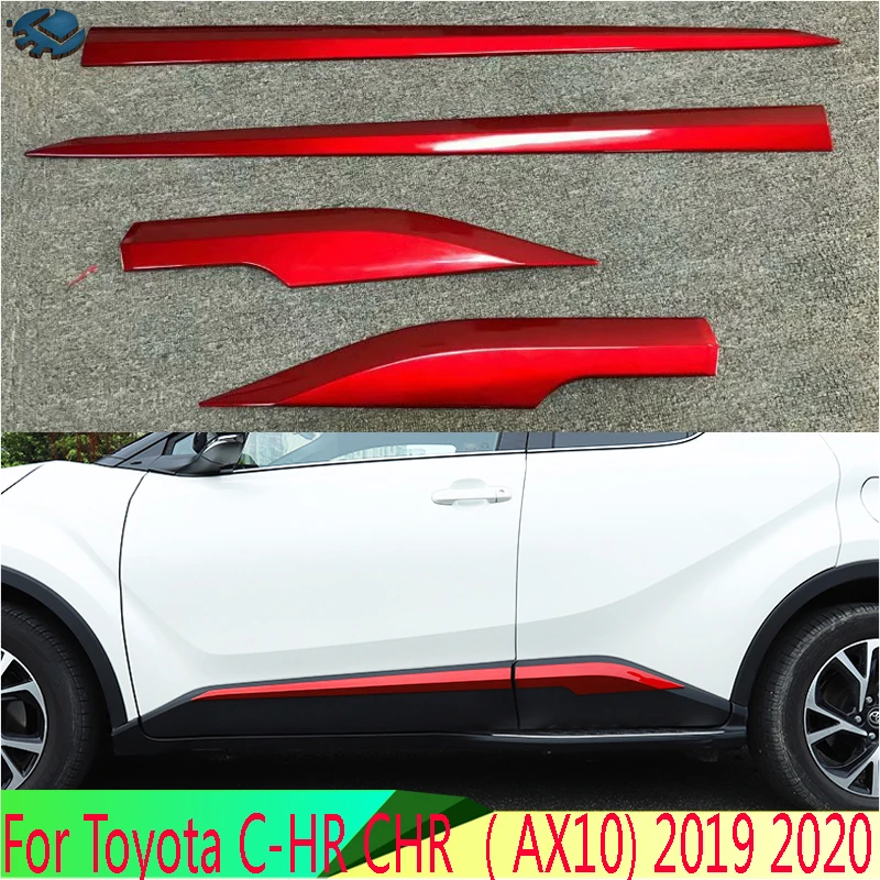 Для Toyota C-HR CHR (AX10) 2019 2020 автомобильные аксессуары ABS хром красный молдинг накладка