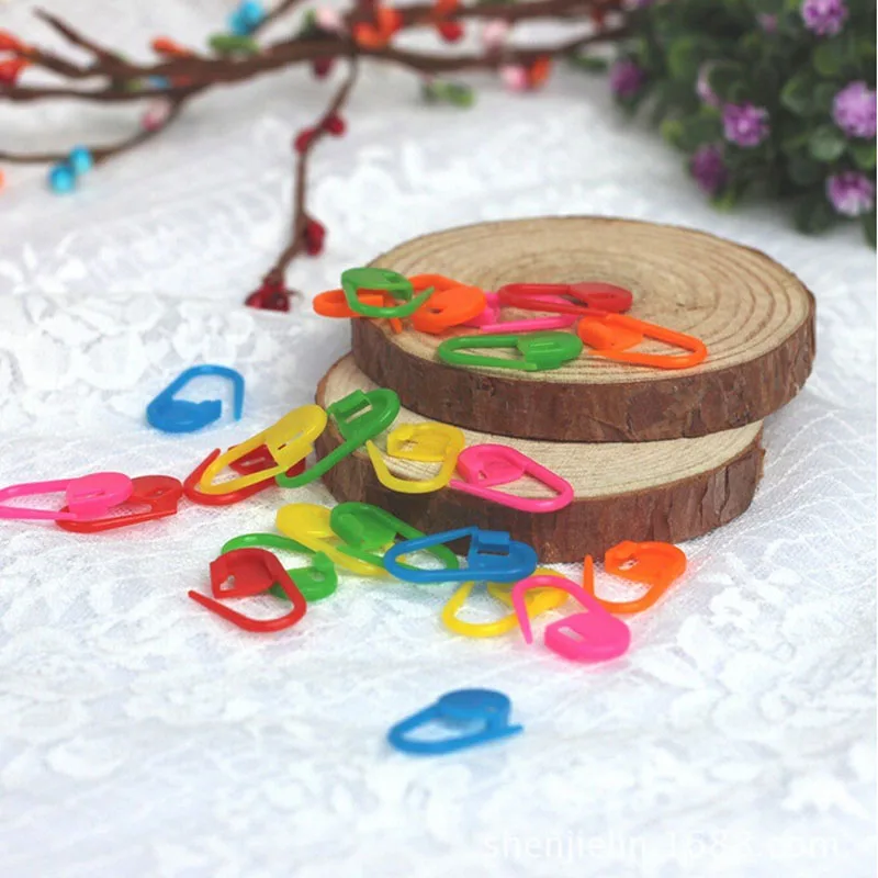 100 _ разноцветные пластиковые инструменты для вязания маркеры фиксации стежков